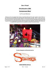 Swinks Stern Pinball Ghostbusters Manual