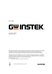 GW Instek 01EL311H00GT Assembly Manual