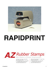 A to Z Rubber Stamps RAPIDPRINT ARC-E Series Manual