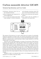 J.T.O. System GIC40N Product Specifications And User's Manual