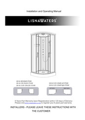LisnaWaters LW-AU-S120-120x80 Right-STEAM Installation And Operating Manual