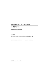 Digital Equipment RouteAbout Access EW Installation Manual