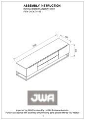 JWA ROVIGO 70152 Assembly Instruction Manual