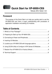 ICP DAS USA XP-8000-CE6 Quick Start Manual