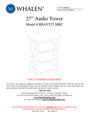 Whalen BBAVT27-MBC Manual