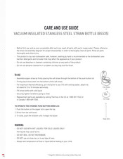 Thermos BS535 Care And Use Manualbook
