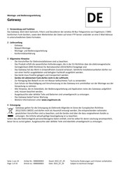 engelmann 9080000003 Installation And Operating Instructions Manual