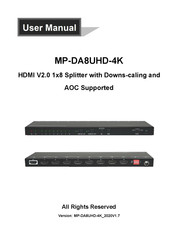 Milestone pro MP-DA8UHD-4K User Manual