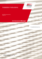 WAREMA Perea P70 Installation Instructions Manual