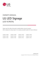 LG LSAA012-UX5 Owner's Manual