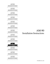Alpha Microsystems AM-90 Installation Instructions Manual