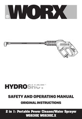 Worx HydroShot WG630E Safety And Operating Manual
