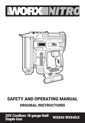 Worx Nitro WX840 Safety And Operating Manual