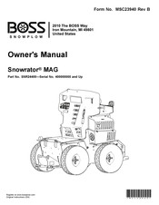 Boss Snowplow Snowrator MAG Owner's Manual