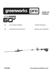 GreenWorks Pro ULTRAPOWER 60V PH60L210 Operator's Manual