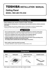 Toshiba RBC-UM11PGE Installation Manual