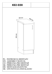 GALA MEBLE K02-D30 Assembly Manual