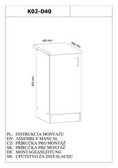 GALA MEBLE K02-D40 Assembly Manual