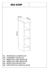 GALA MEBLE K02-D20P Assembly Manual