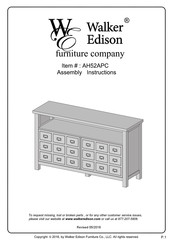 Walker Edison AH52APC Assembly Instructions Manual