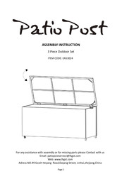 Patio Post EA53024 Assembly Instruction Manual