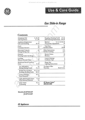 GE JGSP31PGEP Use & Care Manual
