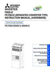 Mitsubishi Electric FR-F862-05450 Instruction Manual