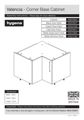 hygena Valencia 656/5800 Assembly Instructions Manual