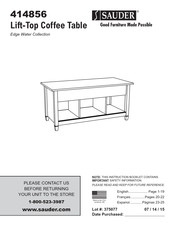 Sauder Edge Water 414856 Instruction Booklet