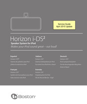 Boston Horizon i-DS2 Service Manual