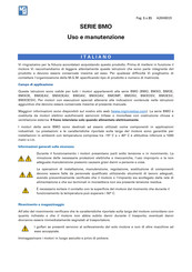 MGM BMXOEAV Use And Maintenance