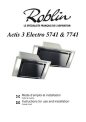 ROBLIN Actis 3 Electro 5741 Instructions For Use And Installation