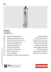 Franke F5 Series Installation And Operating Instructions Manual