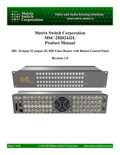 Matrix Switch Corporation MSC-2HD2432L Product Manual