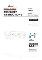 Furniture of America Lynette CM6345-SECT Assembly Instructions Manual