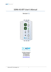 ADRF SDRX-43-BTF User Manual