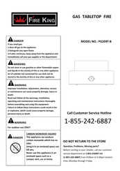 Fire King PG209T-B Manual