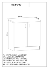 GALA MEBLE K02-D80 Assembly Manual