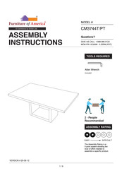 Furniture of America CM3744PT Assembly Instructions Manual