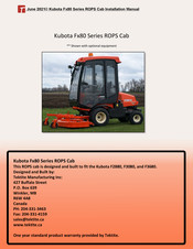 Kubota ROPS Cab F3080 Installation Manual