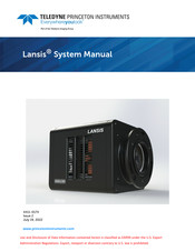 Teledyne Princeton Instruments Lansis System Manual