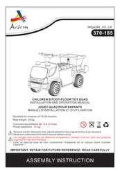 Avson 370-185 Installation And Operation Manual