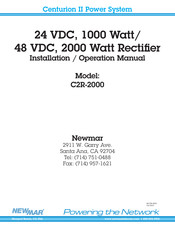 NewMar C2R-1000 Installation & Operation Manual