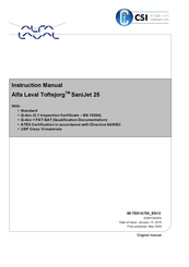 Alfa Laval Toftejorg SaniJet 25 Instruction Manual