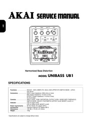Akai UniBass UB1 Service Manual