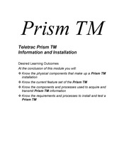 Teletrac Prism TM Installation Information