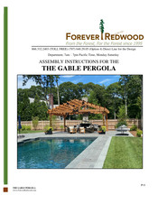 Forever Redwood THE GABLE PERGOLA Assembly Instructions Manual