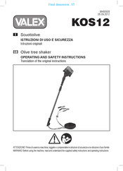 Valex KOS12 Operating And Safety Instructions Manual