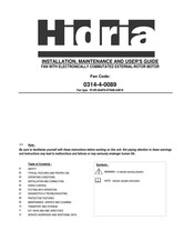 HIDRIA 0314-4-0089 Operating Instructions Manual