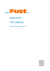 Fust NOVAMATIC TFN 14560-IB Manual